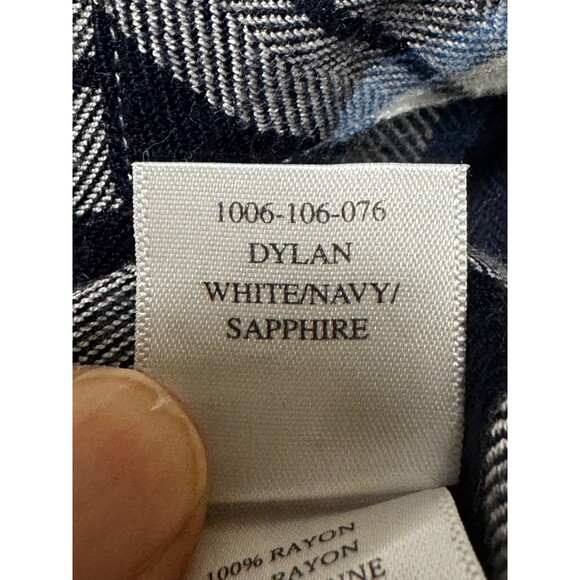 RAILS Dylan Cropped Plaid Button Up Shirt Sapphire, Sz L - Picture 9 of 9